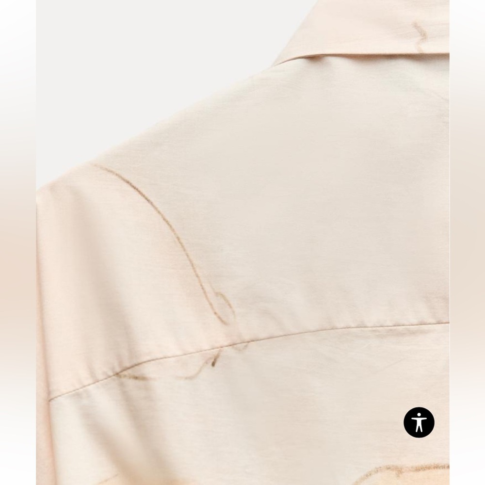 Zara Cream and Pastel Multicolor Shirt Dress - Picture 13 of 14